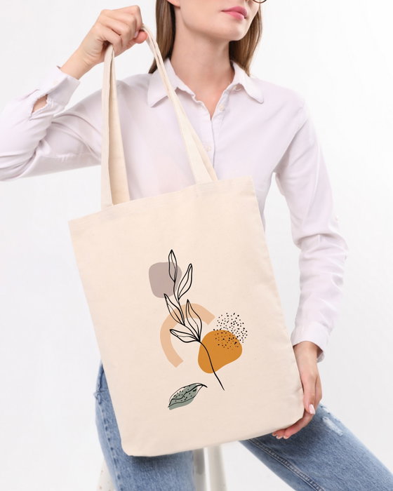 Zoozie Bags 1120 Bolso de Mano de Algodón, Color Crema, 35 x 40 x 8 cm